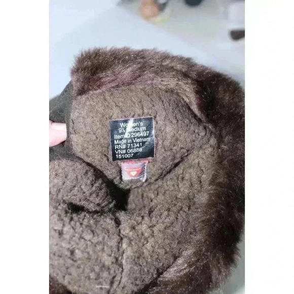 L.L. Bean Womens Winter PRIMALOTT TEC 2 Boots, Brown Faux Fur Mid Calf Sz. 9.5W - Picture 9 of 11